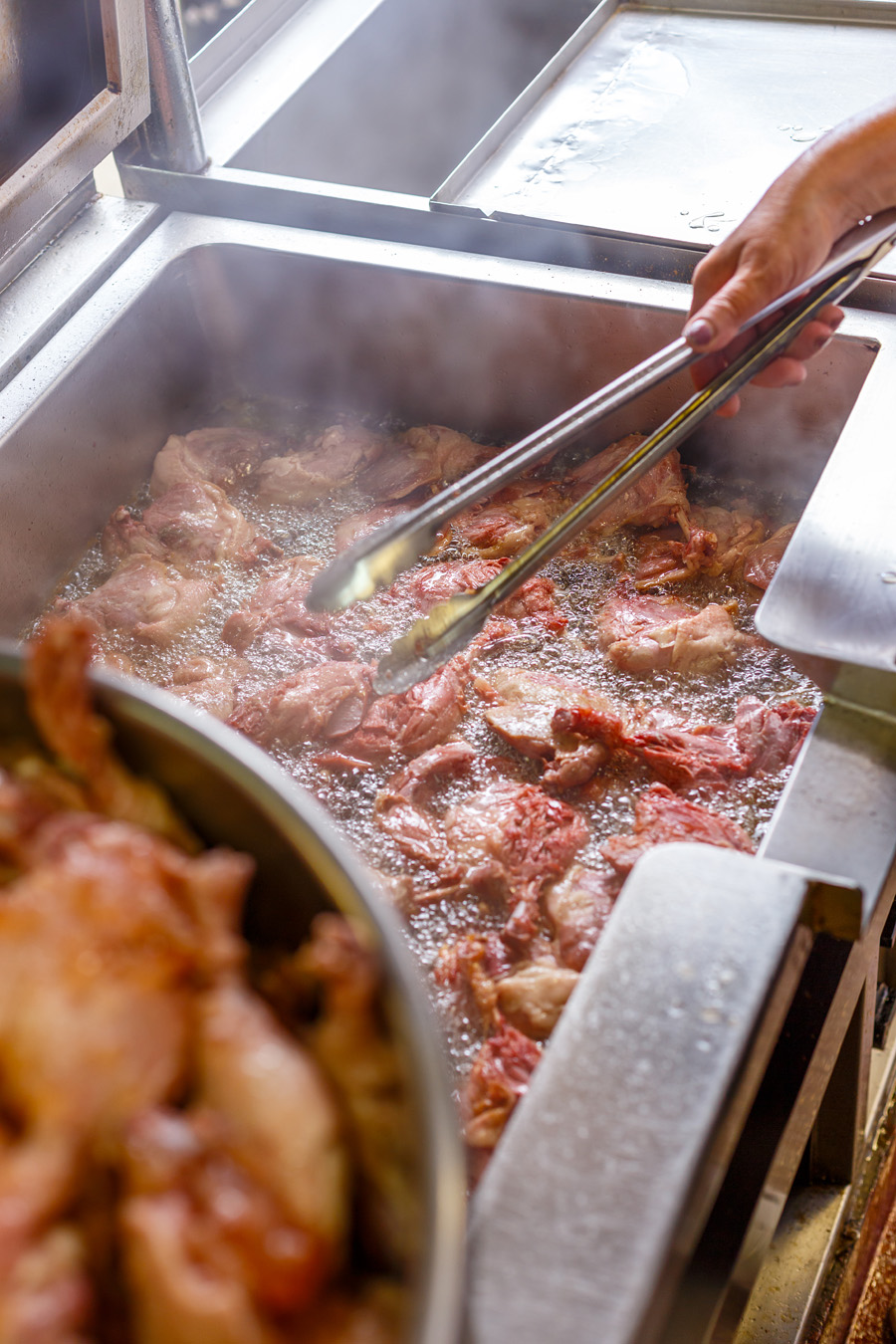 goose drumstick frying